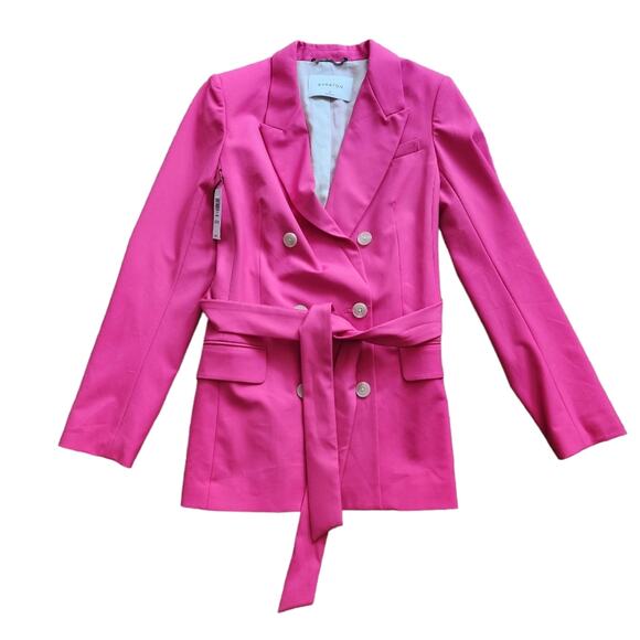 Aritzia Babaton Samuel pink belted blazer size 6 - Picture 4 of 7